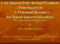 Cow baased Poly-herbal Products (Panchagavya)  PowerPoint PPT Presentation