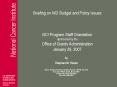 Briefing on NCI Budget and Policy Issues   NCI Program Staff Orientation Sponsored by the Office of Grants Administration January 29, 2007 PowerPoint PPT Presentation