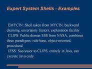 Expert System Shells - Examples