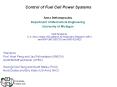 Control of Fuel Cell Power Systems PowerPoint PPT Presentation