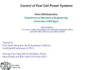 Control of Fuel Cell Power Systems
