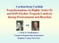 Carbon/Iron Carbide Transformations in Highly Active Fe and FePt Fischer-Tropsch Catalysts during Pretreatment and Reaction PowerPoint PPT Presentation