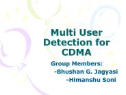 Multi User Detection for CDMA