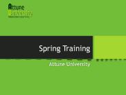 Spring Training Course