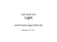 AQA GCSE 3-2A Light PowerPoint PPT Presentation