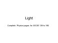 Light PowerPoint PPT Presentation