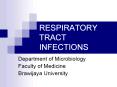RESPIRATORY TRACT INFECTIONS PowerPoint PPT Presentation