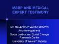 MSBP AND MEDICAL EXPERT TESTIMONY PowerPoint PPT Presentation
