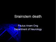 Brainstem death