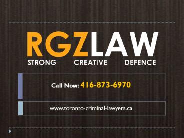 Criminal Lawyer in Toronto - R. Graham Zoppi