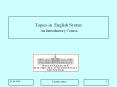 Topics in English Syntax An Introductory Course PowerPoint PPT Presentation