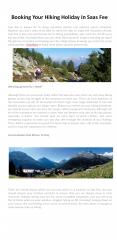 Booking Your Hiking Holiday In Saas Fee PowerPoint PPT Presentation