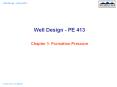 Well Design - PE 413 PowerPoint PPT Presentation