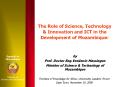The Role of Science, Technology PowerPoint PPT Presentation