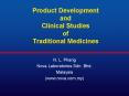 Product Development and Clinical Studies of  Traditional Medicines PowerPoint PPT Presentation