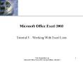 New Perspectives on Microsoft Office Excel 2003, Second Edition- Tutorial 5 PowerPoint PPT Presentation