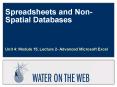 Spreadsheets and Non-Spatial Databases PowerPoint PPT Presentation