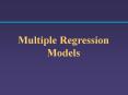 Multiple Regression Models PowerPoint PPT Presentation