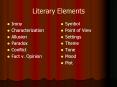 Literary Elements PowerPoint PPT Presentation