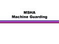 MSHA Machine Guarding PowerPoint PPT Presentation