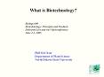 What is Biotechnology? PowerPoint PPT Presentation