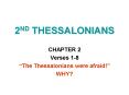 2ND THESSALONIANS PowerPoint PPT Presentation