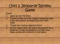 Unit 2 Jeopardy Review Game PowerPoint PPT Presentation