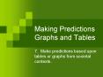 Making Predictions Graphs and Tables PowerPoint PPT Presentation