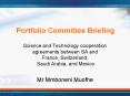 Portfolio Committee Briefing PowerPoint PPT Presentation