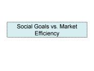 Social Goals vs. Market Efficiency