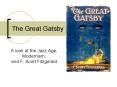 The Great Gatsby PowerPoint PPT Presentation