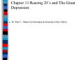 Chapter 11 Roaring 20 PowerPoint PPT Presentation