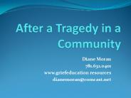 After a Tragedy in a Community