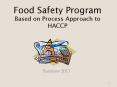 Food Safety Program Based on Process Approach to HACCP PowerPoint PPT Presentation