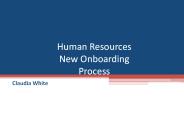 Human Resources New Onboarding Process
