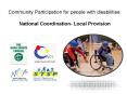 Community Participation for people with disabilities: PowerPoint PPT Presentation