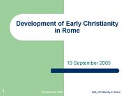 Development of Early Christianity in Rome