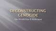 Deconstructing Genocide PowerPoint PPT Presentation