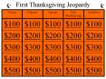 First Thanksgiving Jeopardy PowerPoint PPT Presentation