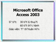 Microsoft Office Access 2003
