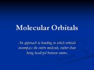 Molecular Orbitals