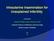Intrauterine Insemination for Unexplained Infertility