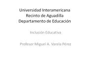 Universidad Interamericana Recinto de Aguadilla Departamento de Educaci