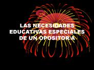 LAS NECESIDADES EDUCATIVAS ESPECIALES DE UN OPOSITOR/A