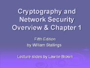 Cryptography and Network Security Overview