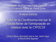 Effets de la Clarithromycine sur le m