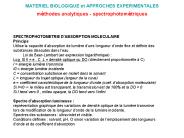 MATERIEL BIOLOGIQUE et APPROCHES EXPERIMENTALES  m