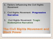 The Civil Rights Movement and Black Power