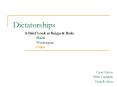 Dictatorships PowerPoint PPT Presentation