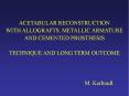 ACETABULAR RECONSTRUCTION PowerPoint PPT Presentation